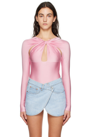 Bet On Yourself Hot Pink Ribbed Cutout Sleeveless Bodysuit