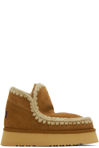 【関税込み】Mou SSENSE限定 タン 18 ブーツ SSENSE Exclusive Tan 18 Boots by Mou on Sale