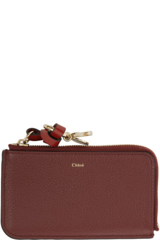 Red Alphabet Coin Pouch by Chloé on Sale