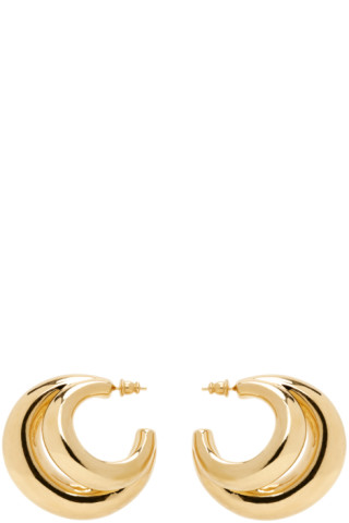 Panconesi: Gold Blowup Earrings | SSENSE