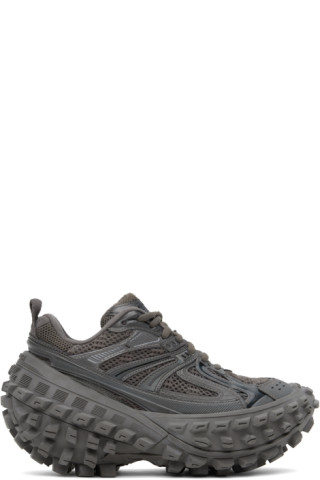 Balenciaga: Gray Bouncer Sneakers | SSENSE Balenciaga: Gray Bouncer Sneakers | SSENSE