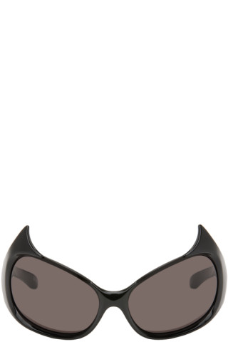 Balenciaga: ブラック Gotham Cat サングラス | SSENSE 日本