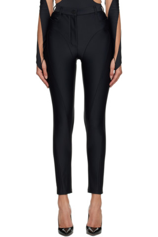 Mugler Black Scuba Bicycle Leggings