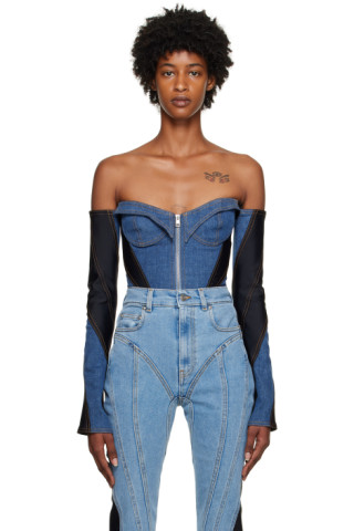 Mugler Paneled bodysuit