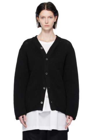 Comme des Garçons Homme Plus: ブラック ブレイド カーディガン Comme des Garçons Homme Plus: ブラック ブレイド カーディガン