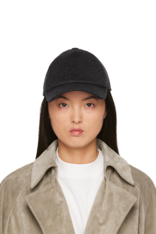 【関税込み】The Row グレー Caspian キャップ Gray Caspian Cap by The Row on Sale