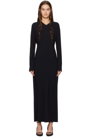 The Row: Black Eima Maxi Dress | SSENSE