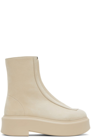 The Row - Beige Zipped I Boots