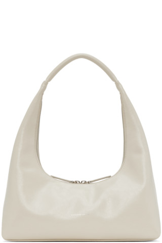 Marge Sherwood Off-White Mini Bessette Bag Vanilla crinkle Silver