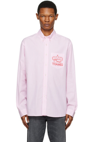 Pink & White Marco P.G. Shirt by Thames MMXX. on Sale