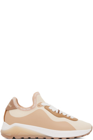 【関税込み】See by Chloe ベージュ&タン Brett スニーカー Tan Brett Sneakers by See by Chloé on Sale