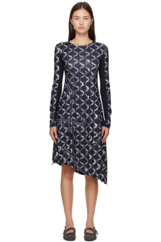 Black Quilting Midi Dress by Andersson Bell on Sale