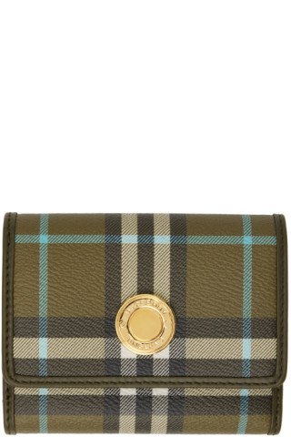 Burberry Small Vintage Check E-Canvas & Leather French Wallet