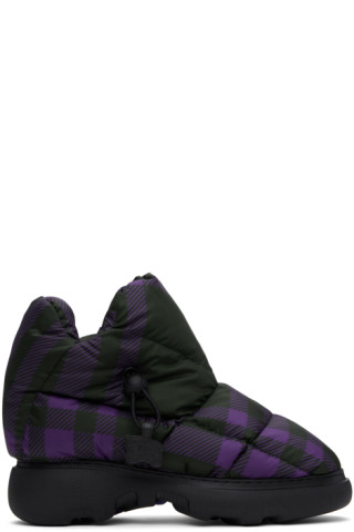 BURBERRY CHECK PILLOW BOOTS チェック ピローブーツ 三越伊勢丹