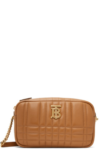 Burberry Lola Small Quilted Leather Shoulder Bag - Maple Brown