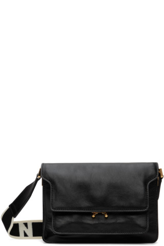 Marni SBMQ0046U1 Mini Trunk Soft Shoulder Bag Black