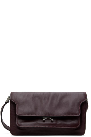 TRUNK SOFT medium bag in grey leather