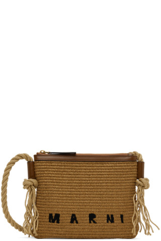 MARNI: Marcel bag in woven raffia - Rope