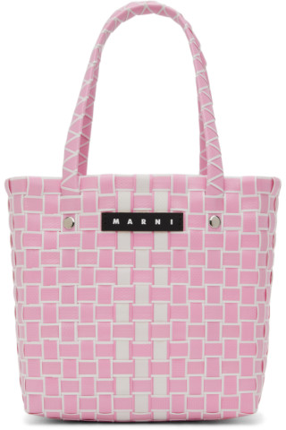 Marni Kids Pink & Purple Micro Basket Tote