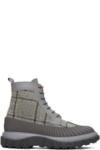Thom Browne Gray Longwing Duck Boots