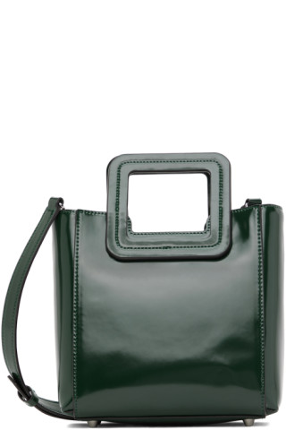 STAUD, Mini Shirley Leather Bag for Female in Pine Polished