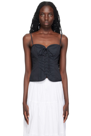 Black Emery Tank Top by Staud on Sale