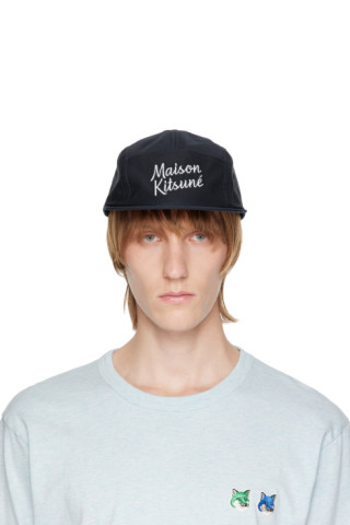 Navy Hotel Olympia Edition Cap by Maison Kitsuné on Sale