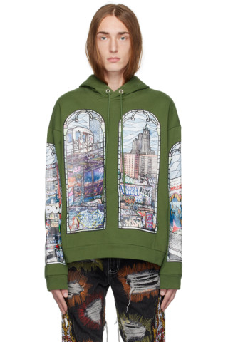 Who Decides War: Green 'Politics As Usual' Hoodie | SSENSE Canada