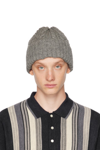 Gray Watch Beanie by BEAMS PLUS on Sale