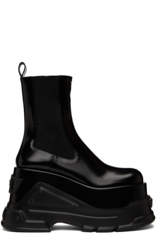 Versace: Black Medusa Anthem Platform Boots | SSENSE