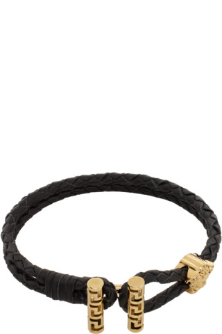 Versace Medusa charm bead bracelet - Black