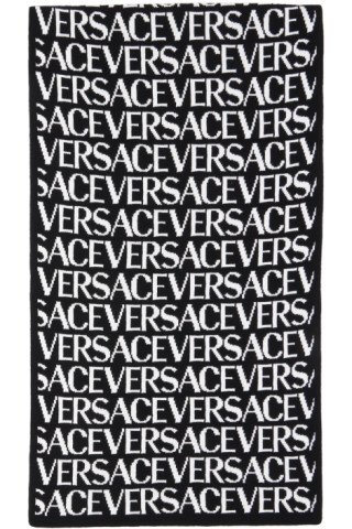 Versace: Black Logo Scarf | SSENSE