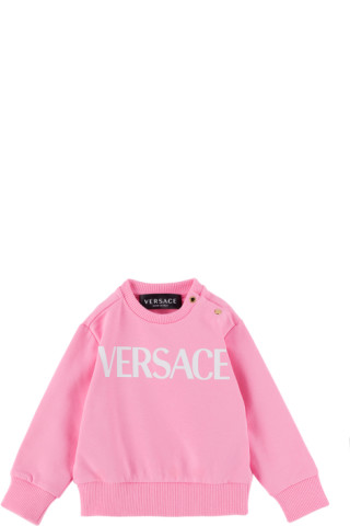 Young Versace embellished logo jumper - Pink