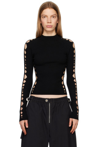 Dion Lee: Black Snake Diamond Sweater | SSENSE