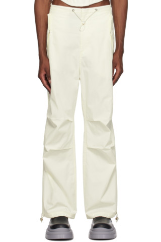 Dion Lee: White Toggle Parachute Trousers | SSENSE