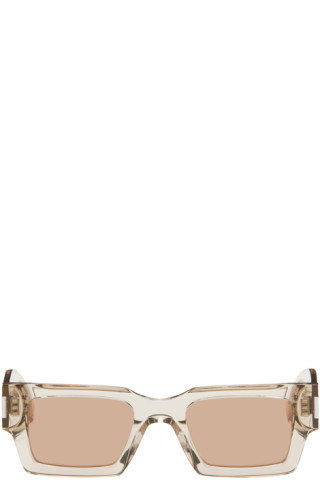 SL 572 Rectangular Sunglasses in Beige - Saint Laurent