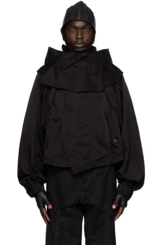 JULIUS フード付きブラックジャケット 232420M180001_1.jpg