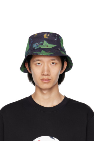 Paul Smith Floral Bucket Hat - Navy - 921D-H064 47 BUCKET HAT