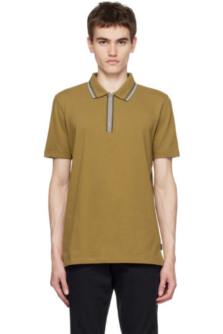 khakis brand ss zip polo