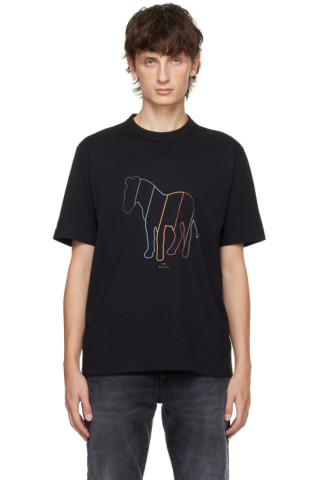 Black Zebra T-Shirt by PS by Paul Smith on Sale