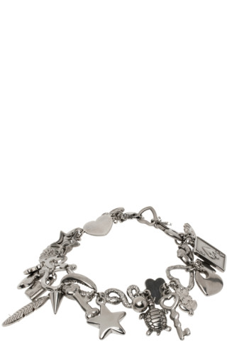 Marland Backus - Silver Chrome Charm Bracelet