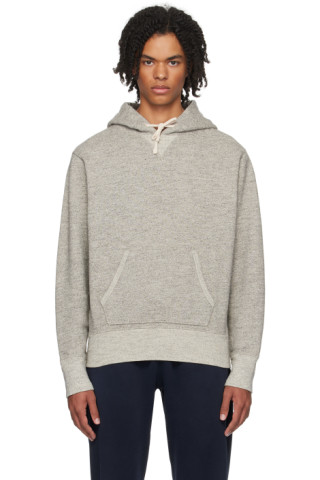 RRL: Gray Boxy Hoodie | SSENSE Canada