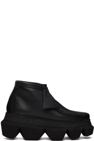 sacai - Black Clarks Originals Edition Hybrid Wallabee Derbys