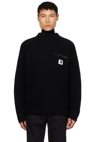 sacai: Black Carhartt WIP Edition Sweater | SSENSE