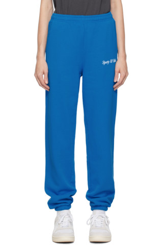 LOUNGE Nieve Jersey Joggers Blue, Trousers & Leggings