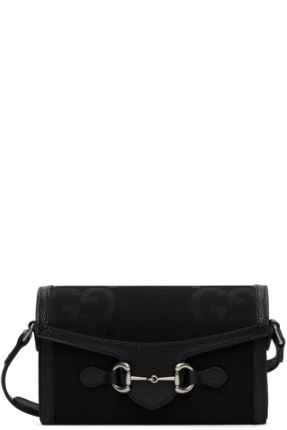 Horsebit 1955 Jumbo GG Mini Crossbody Bag in Black - Gucci