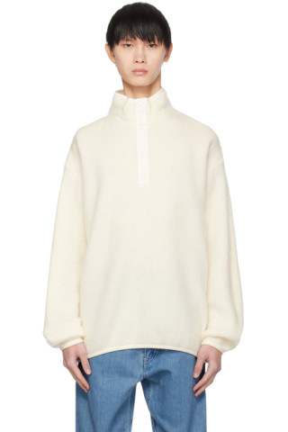 Off-White Placket Sweater by nanamica on Sale