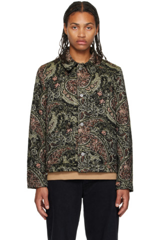 Indigenous Paisley Sky Zippered Collared Lightweight Jacket