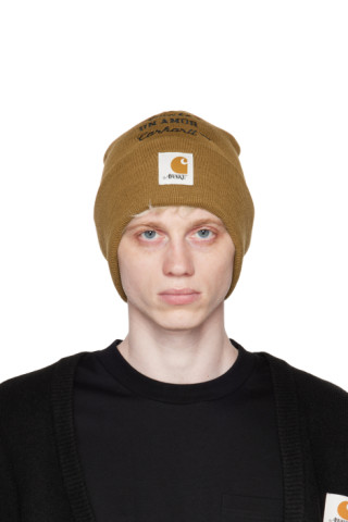 Awake NY: Brown Carhartt WIP Edition 'Un Amor' Beanie | SSENSE