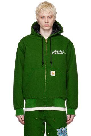 Awake NY: Green Carhartt WIP Edition OG Active Jacket | SSENSE